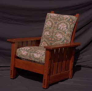 Original Vintage Gustav Stickley Signed Morris Chair model 332
